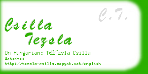 csilla tezsla business card
